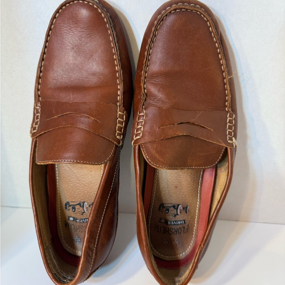 Florsheim Men's Tan Leather Slip-Ons